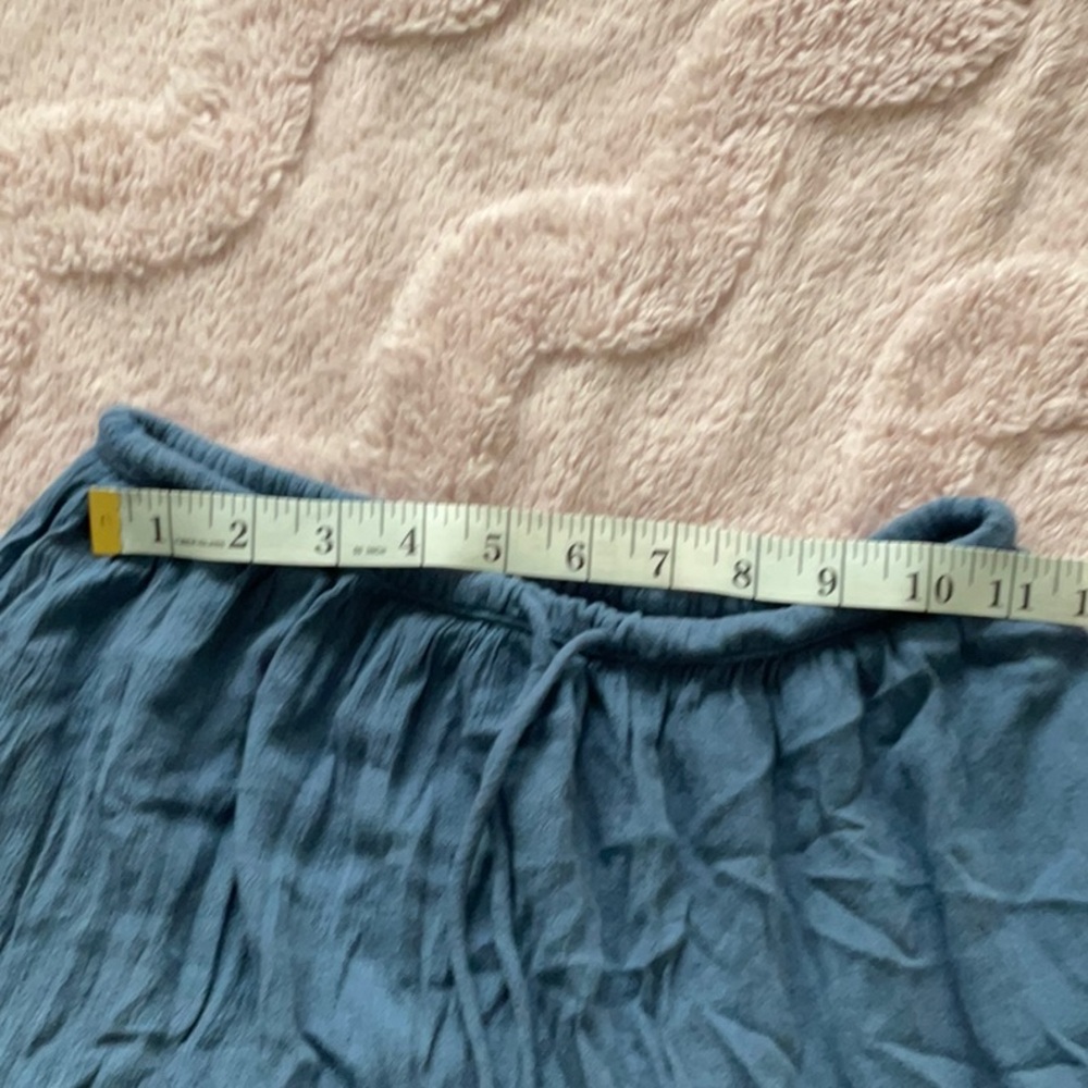 Women’s Maxi Skirt - Blue Tiered Flow - Picture 6 of 6